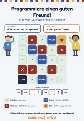 Programmiere einen guten Freund! - Unplugged Coding & Freundschaft